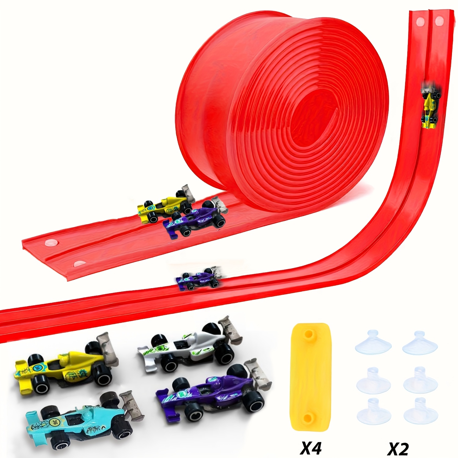 Kids Education Things - Pista de Corrida Flexível e Dobrável