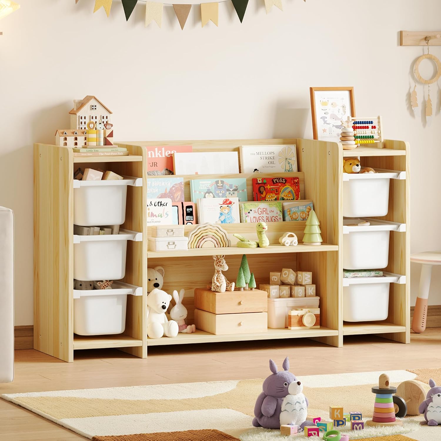 Montessori Shelf Toy - Organizador de Brinquedos para Crianças e