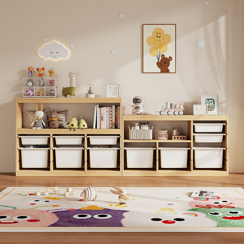 Montessori Shelf Toy - Armário de brinquedos Montessori infantil com
