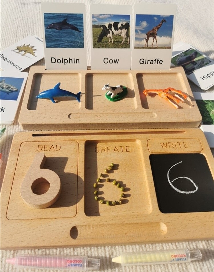Montessori Shelf Toy - Brinquedos montessori, tablet de aprendizagem de