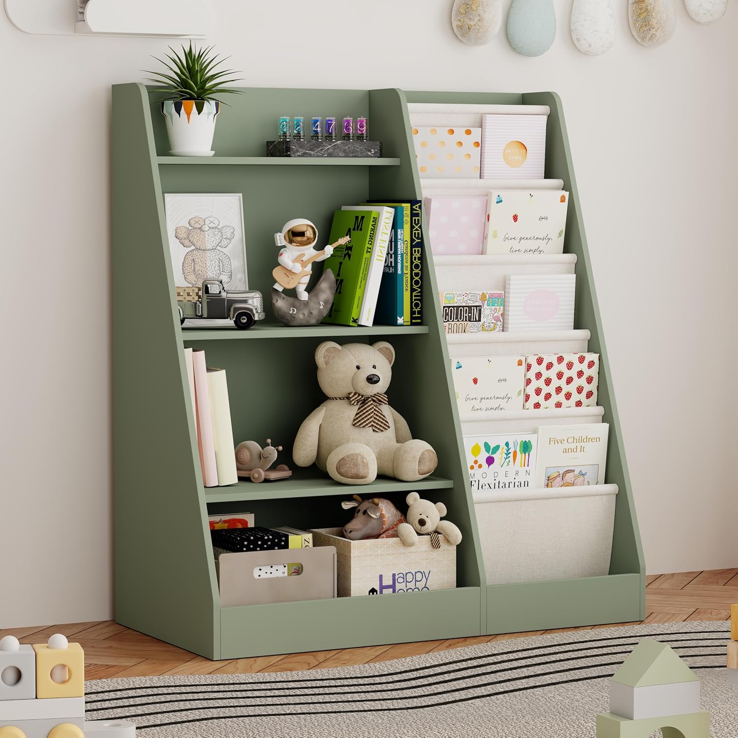Montessori Shelf Toy - Estante de Livros e Organizador de