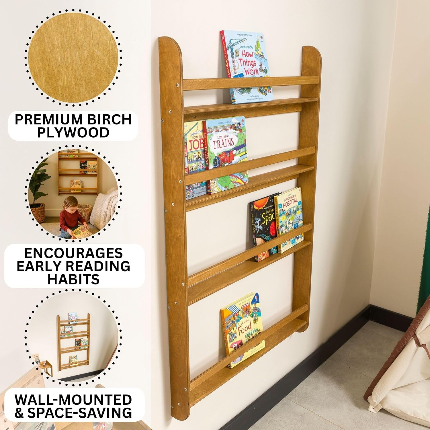 Estante de Parede Montessori p - Montessori Shelf Toy avaliação e preço