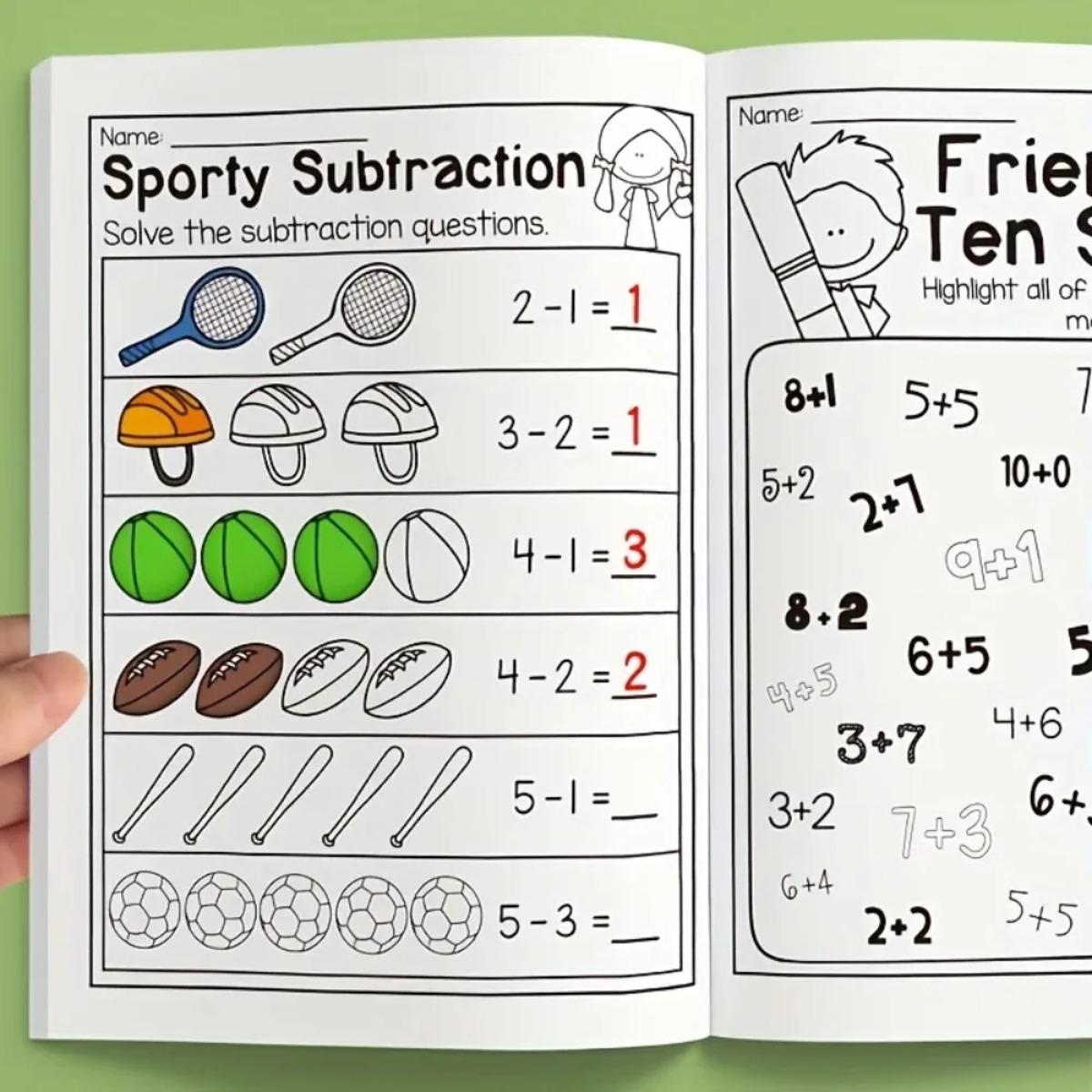 Cadernos de Adição e Subtração - Kids Education Worksheet avaliação e preço