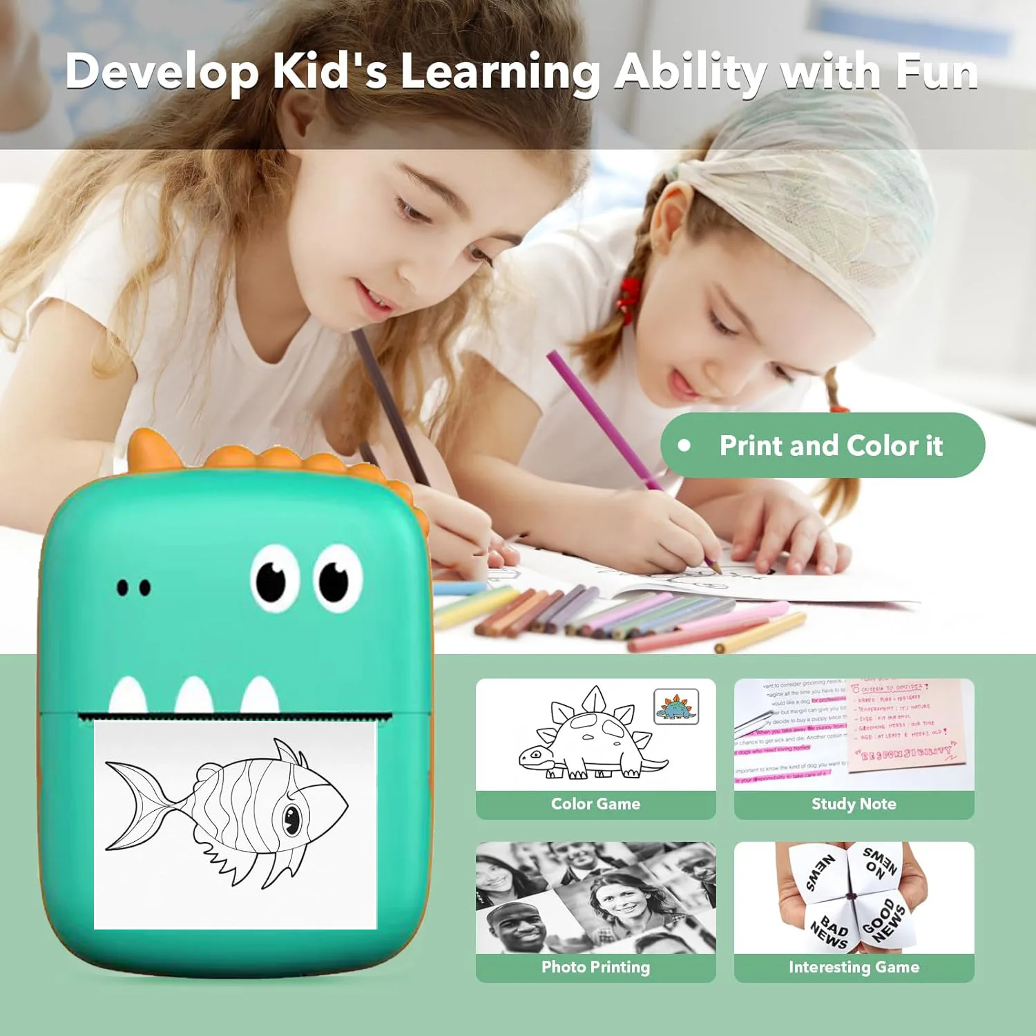 Impressora Térmica Portátil Mi - Kids Education Questions avaliação e preço