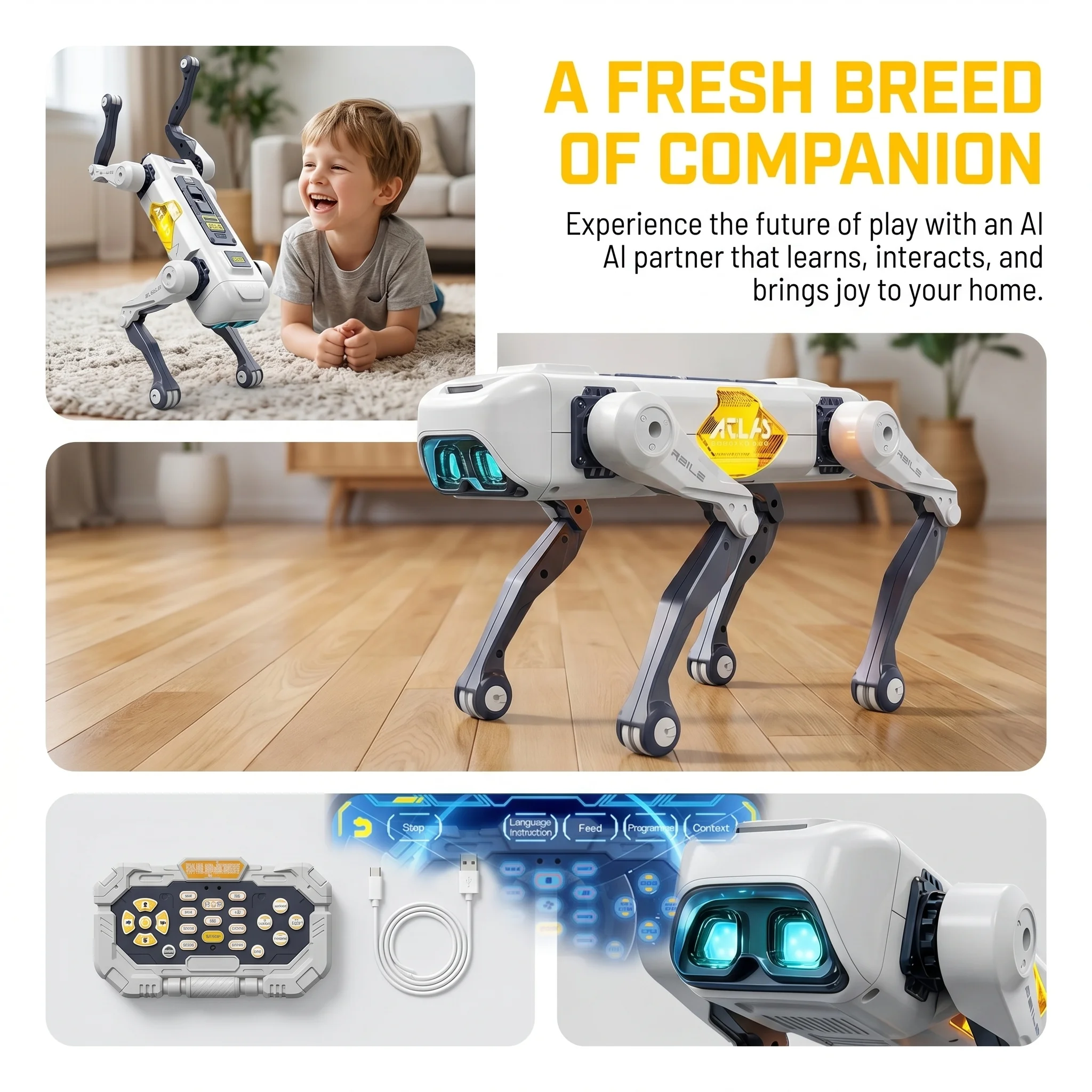 Cão Robô Inteligente com IA, C - Kids Education Things avaliação e preço